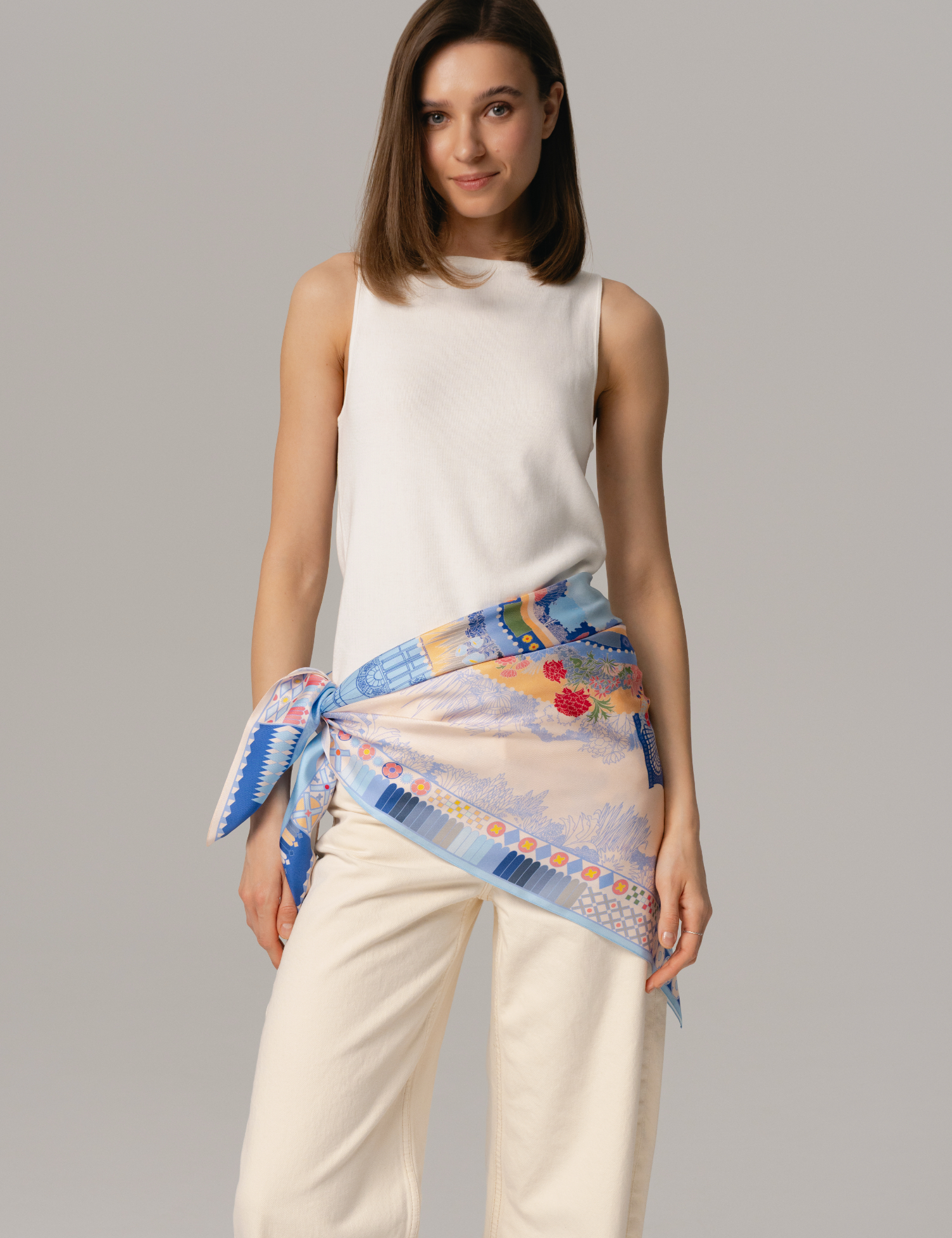 Картинка Шовкова хустина «Garden Blue»